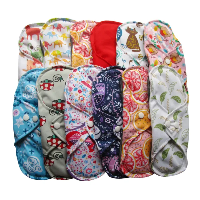 Women’s Reusable Cloth Menstrual Sanitary Pads 10X New Babyland Random Designs