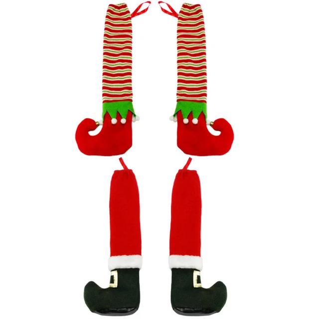 4 Pcs Housses De Lutin Noël Chaise Vacances Protège Canapé Protège-pieds Pour