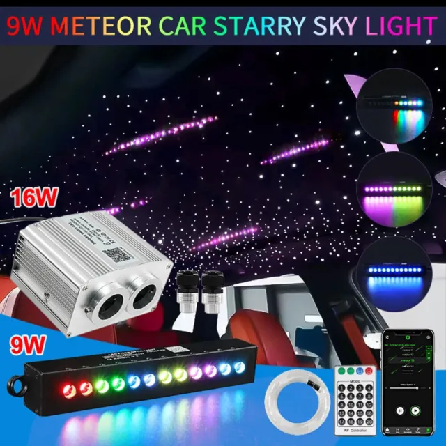 Auto Lichtfaser Bluetooth LED RGBW Sternenhimmel Glasfaser Optik Licht  Twinkle