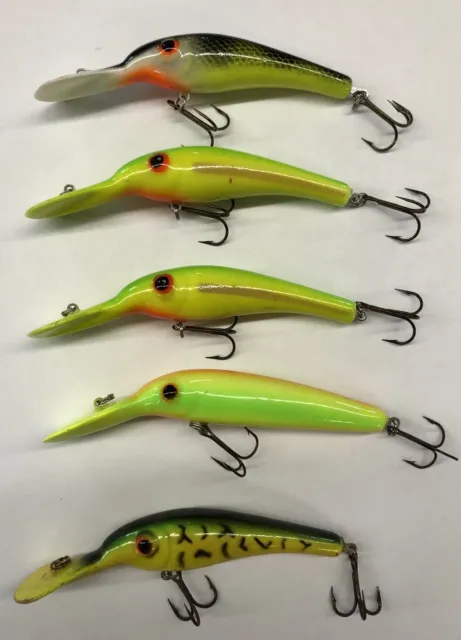 5 LINDY SHADLING Fishing Lures 1980's old Fishing Tackle $47.50