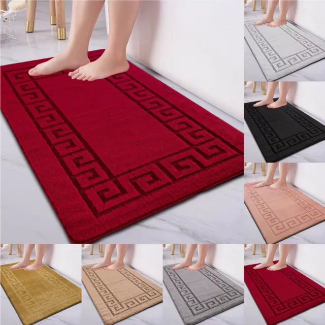 Non Slip Bath Mat Small & Large Bathroom Rug Water Absorbent Pedestal Mats