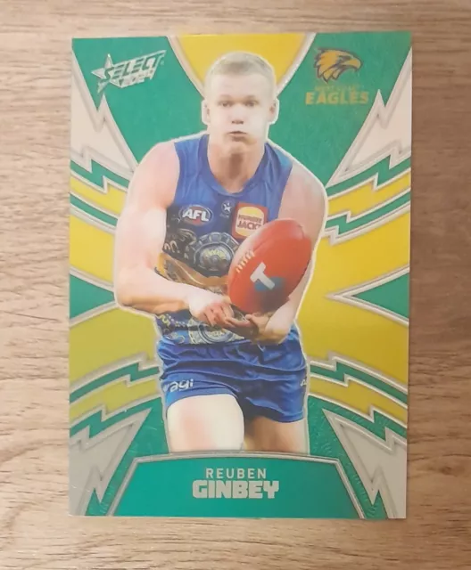 2024 Select AFL Kmart Exclusive Green & Gold Card Reuben Ginbey West Coast / 130