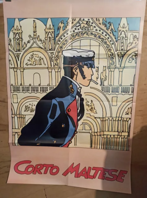 Affiche Corto Maltese Hugo Pratt Poster 97 x 68 cm pliée en 8