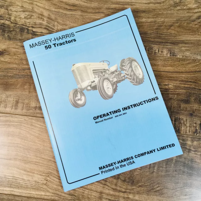 Massey Harris Mh 50 Tractor Operators Manual Owners Book Maintenance Instruction