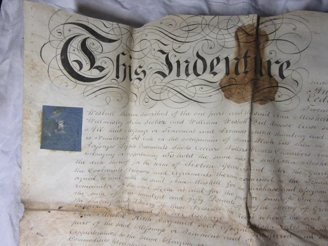 1816 Vellum Assignment of a Moiety - 58 High St SOUTHWARK London/Surrey