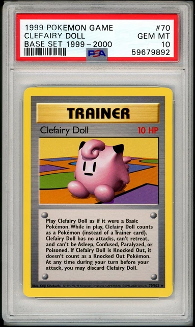 Pokemon PSA 10 Base Set 1999-2000 Clefairy Doll 70/102
