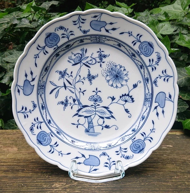 vecchio Ernest Teichert Meißen Piastra pranzo Piatto Blu cipolla Ø 25,0 cm 20