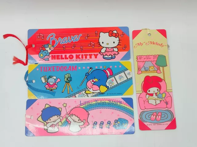 Vintage Sanrio Little Twin Stars My Melody Hello Kitty Tuxedosam Lot Segnalibri