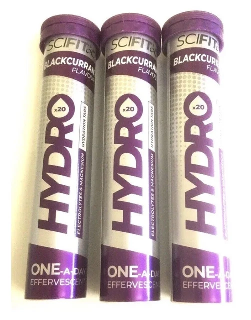 60 X SCIFIT Hydro+ Electrolyte & Magnesium Hydration Tabs Blackcurrant