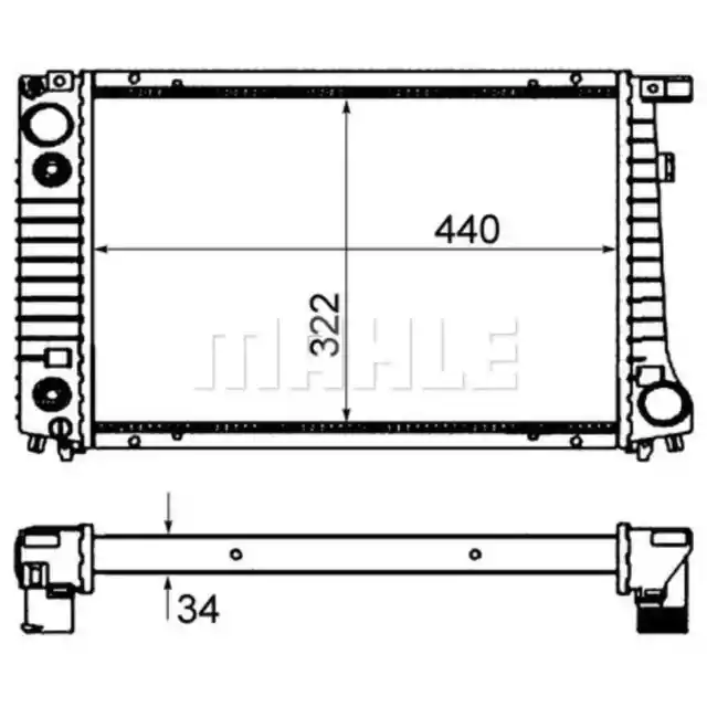 Kühler Motorkühlung MAHLE CR 117 000S für BMW 3er