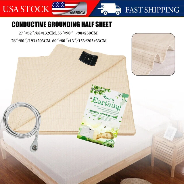 4 SIZES BED Earthing Sheet Grounding Sheet Mat & Conductive Copper Cord