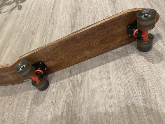 VINTAGE WOODEN SKI Skateboard Custom-made Unique & Rare 38in X 6.5in ...
