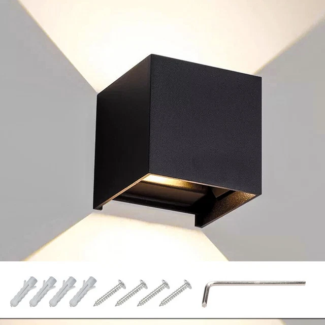LED Wandleuchte Außen Wohnzimmer Flur Wandlampe IP65 Wandstrahler Flurleuchte