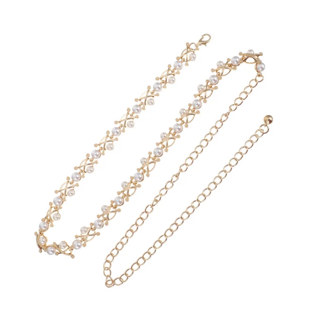 Cinture donna sexy catena vita catena oro decorazione perla catena sexy