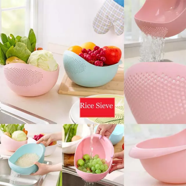 Bowl Beans Filter Strainer Rice Sieve Rice Washing Filter Drain Basket Colander