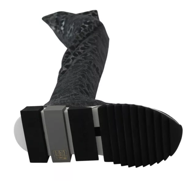 DOLCE & GABBANA Shoes Booties Gray Leopard High Top Sneakers EU35 / US4 ...