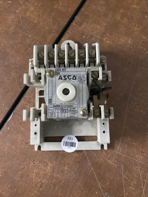 ASCO 917 122031C Lighting Contactor, 6 Pole, 110-120VAC