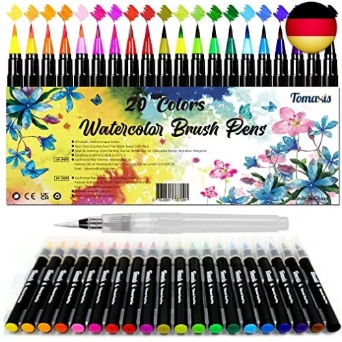 Pinselstift-Set Aquarellpinsel Brush Pen Wassеrtankpinsеl Stifte mit variabler S