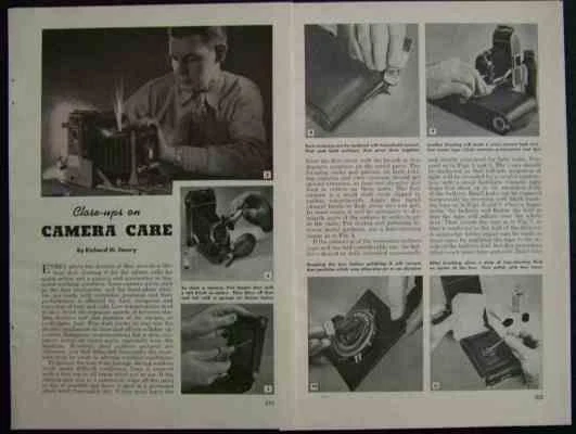 Vintage Folding Camera Tune up 1949 HowTo INFO Cleaning