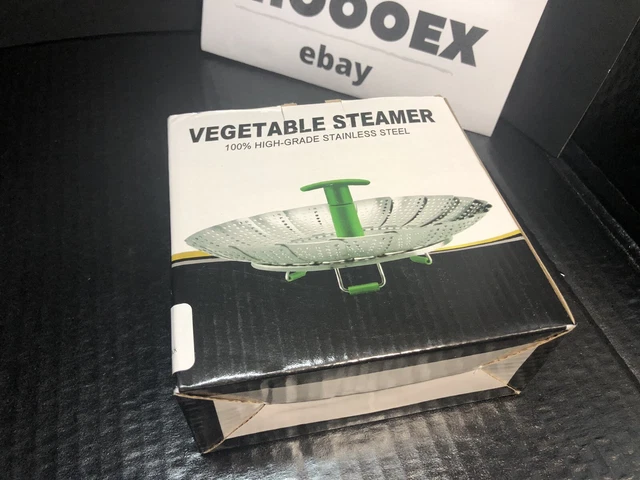 panier à vapeur de légumes plat pliant en acier inoxydable légumes aliments vapeur 3