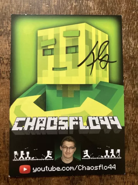 Autogrammkarte Chaosflo44 Minecraft Youtuber