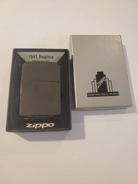 Zippo Black Ice 1941 Replica Pocket Lighter - New In Box