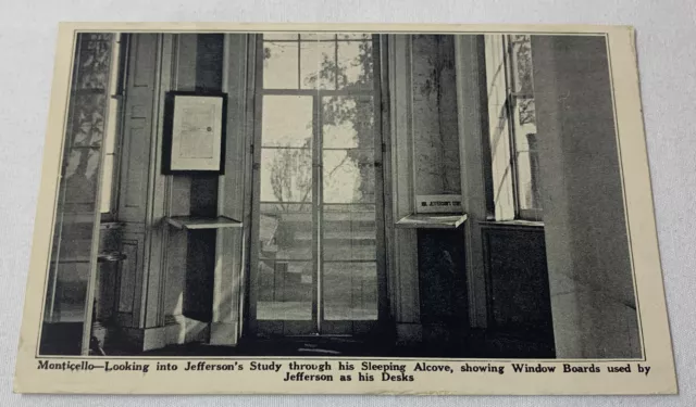 1926 Cartolina ~ Ricerchi Dentro Thomas JEFFERSON'S Didattico, Monticello