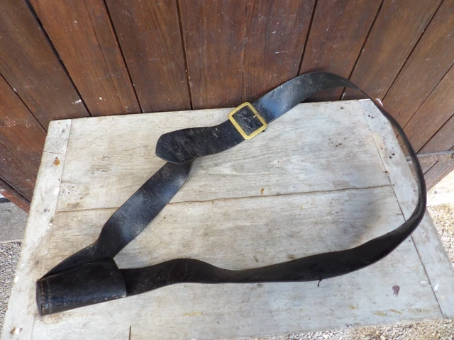 Ancien Harnais De Cheval En Cuir Avec Œillères - Embout Kangourou 5" - Occasion