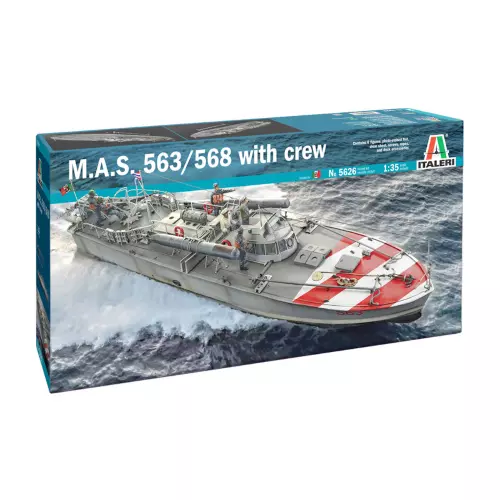 M.A.S. 568 4a SERIE WITH CREW AND ACCESSORIES KIT 1:35 Italeri Kit Navi 3