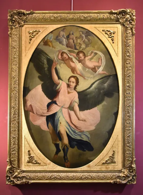 Dipinto antico Angelo Ridolfi 17 secolo Olio su tela Vecchio maestro