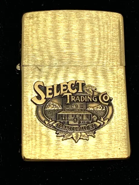 Zippo SELECT TRADING CO. Tobaccoville, NC SOLID BRASS MADE 1994
