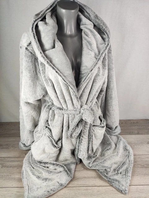 Nuovo abito Boux Avenue color carbone pelliccia sbrinata midi abito UK grande