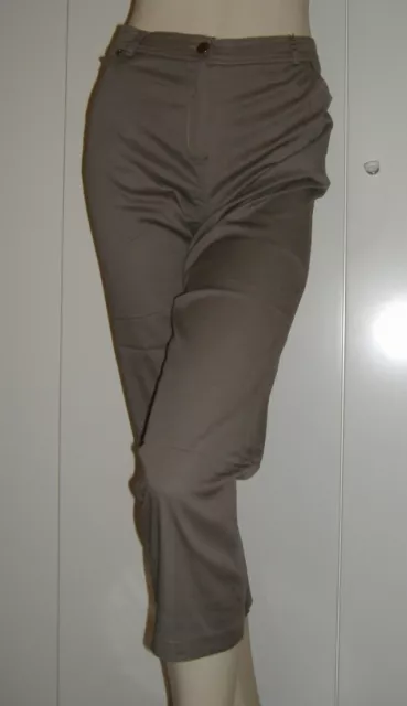 Pantaloni Donna Pinocchietti Fango Beige Elasticizzato Taglia 48 Leggi Misure