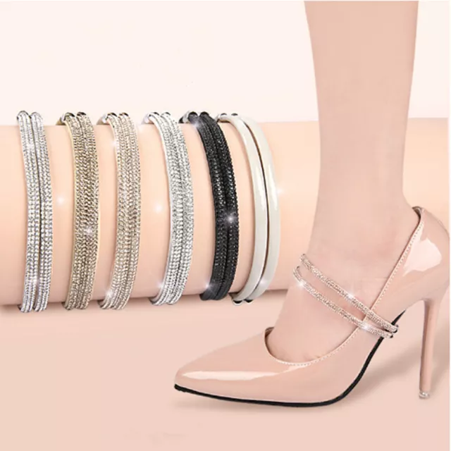 1Pair Women Shoe Straps for High Heels Shoelaces Anti Loose Shoes Belt Band