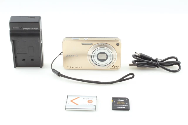 SONY CYBER-SHOT DSC-W350 Gold Compact Digital Camera [No English
