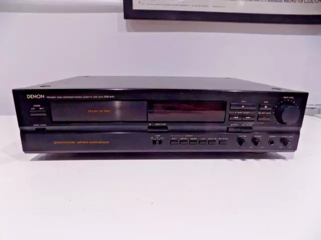 Denon DRS-640 Stereo Kassettendeck schwarz horizontal Ladequalität geprüft