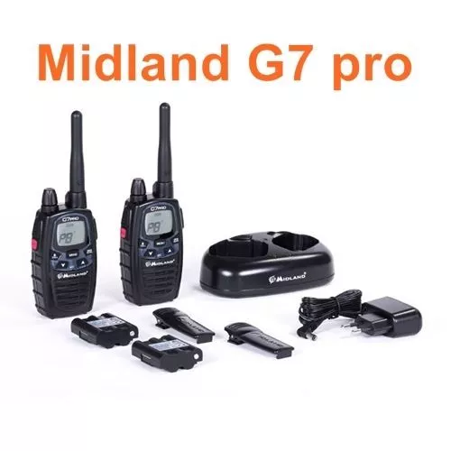 RICETRASMITTENTE Midland G7 Pro NERO Walkie Talkie C1090 G7pro radio 1 coppia
