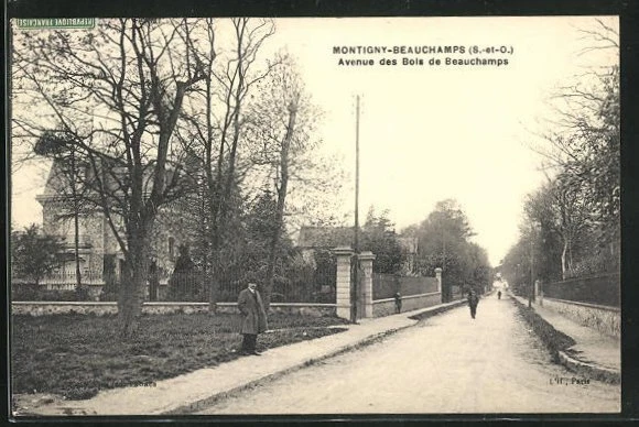 CPA Montigny-Beauchamps, Avenue des Bois de Beauchamps, street view