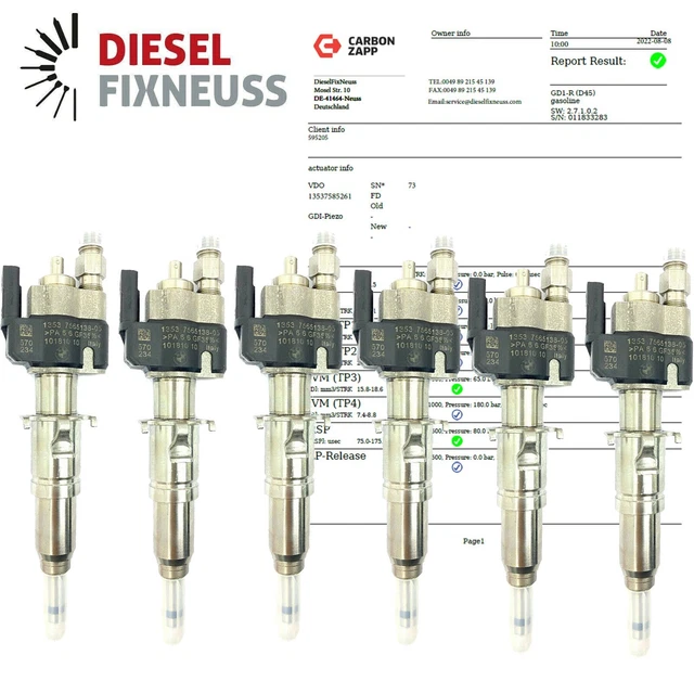 6 x Einspritzdüse Einspritzventil VDO 13537585261 13537565138 BMW Benzin