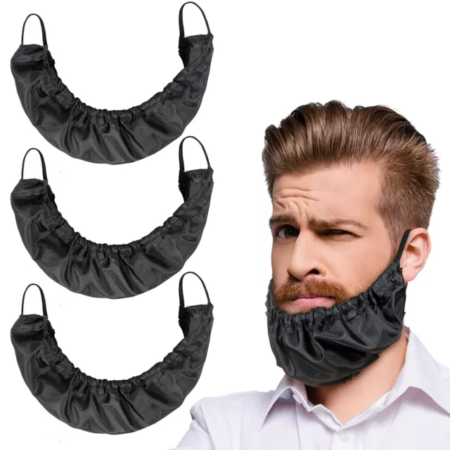 1/3 Pcs Soft Facial Bonnet Caps Bandana Beard Covers Adjustable For Men