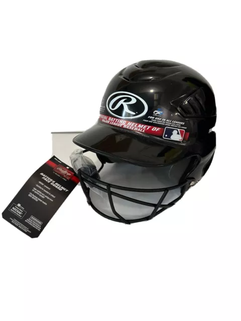 NEW Rawlings RCFHFG-N Batters Helmet with Face Guard Black Size 6.5-7.5￼ NIB