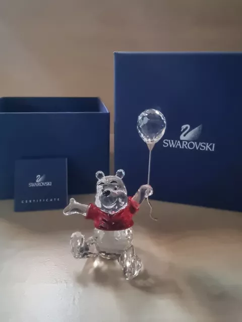 Swarovski Crystal DISNEY WINNIE THE POOH BALLOON 905768 Mint Con Boxed with cert