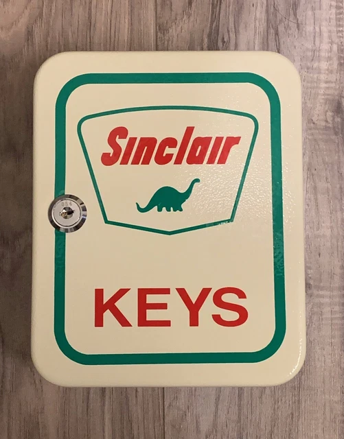 Sinclair Key Box Service Station Lock Box Steel Key Cabinet Mechanic Gas Pump 🔥