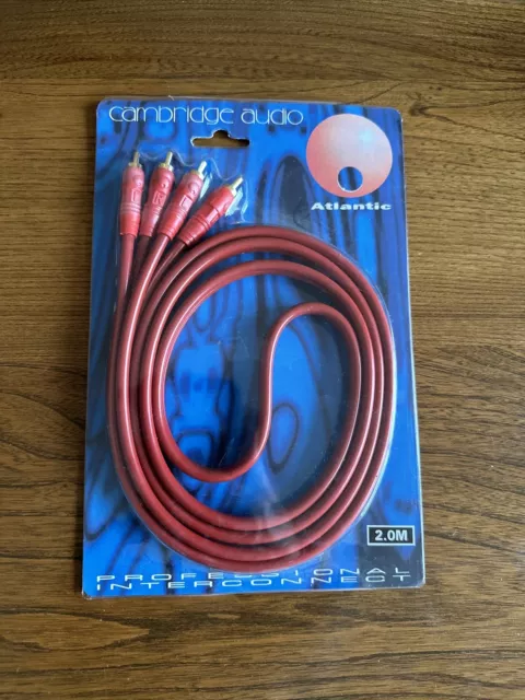 Cambridge Audio Atlantic Gold Plated 2m Stereo 2RCA to 2RCA Male Audio Cable