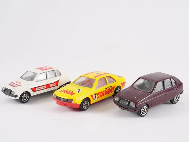 Lot de 3 solido Renault Fuego, Citroen visa