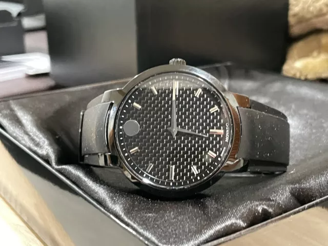 NEW MOVADO GRAVITY Black Carbon Fiber Dial Stainless Steel Men s Watch 0606838 868.25 PicClick