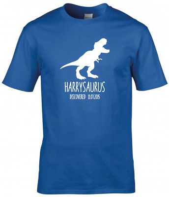 Kids Personalised Dinosaur T-Shirt  Boys Girls T-Shirt Kids Tee Top