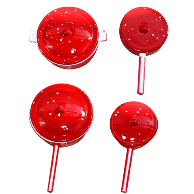4 Pcs Alloy Child Miniature Pot Model Stew Dollhouse Accessories