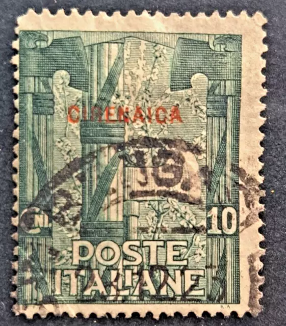 Italy Cyrenaica Sc 5, Fascisti, Used  VF CV$ 19.00 (403A)