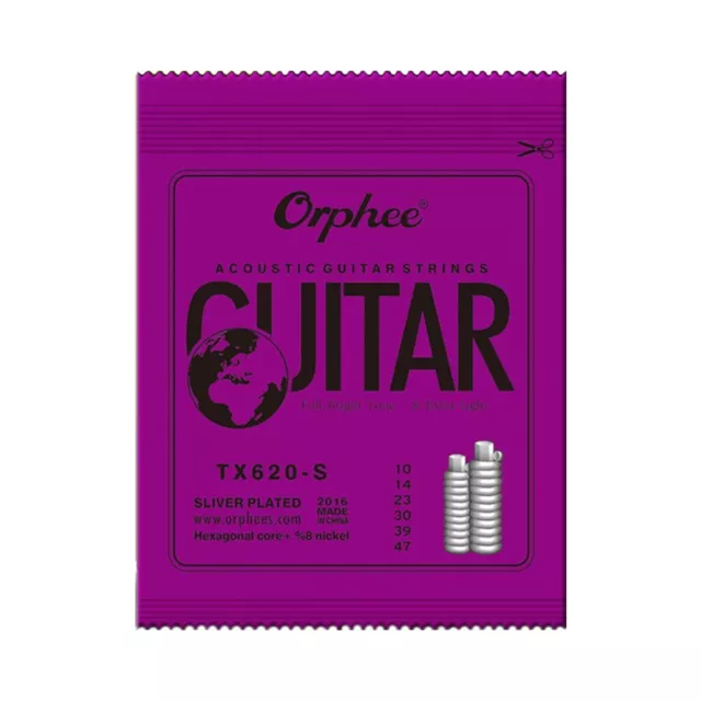 Cordes de guitare calibre 0,10-0,47 cordes de guitare extra légères plaquées